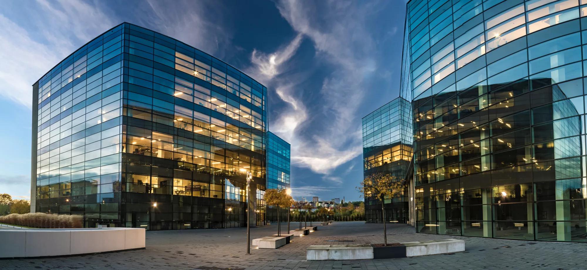 Szczecin,Poland,20 october 2016:Modern office buildings