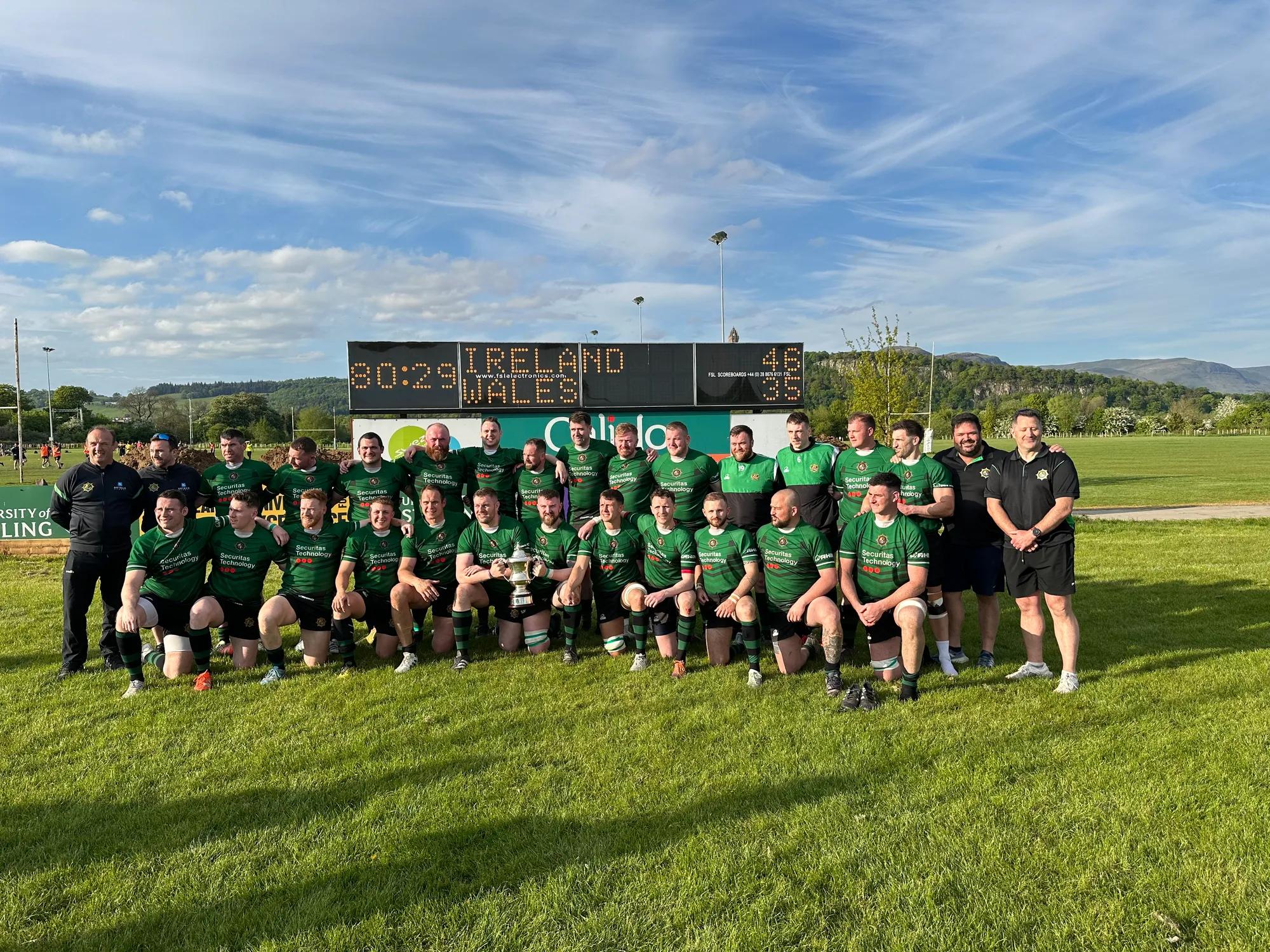 Securitas Technology Ireland sponsors the Irish Police Rugby Team.
They take part in something called the 4 Nations Cup. Our Irish won it and now I want to put the images onto the News page on the Irish website.