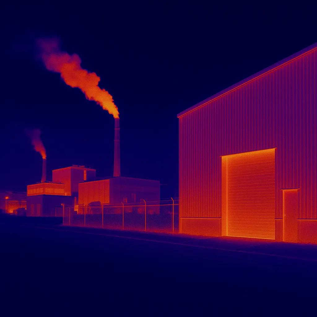 Thermal perimeter detection system enhancing energy security at a critical infrastructure facility