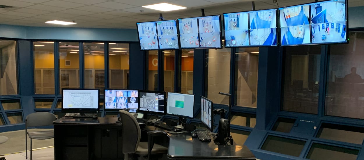 security cameras at a desk