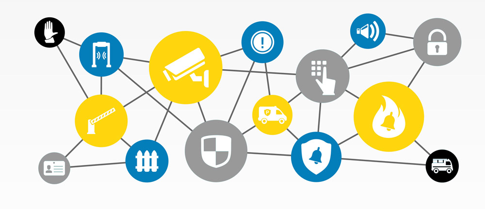 Illustration of connected system icons