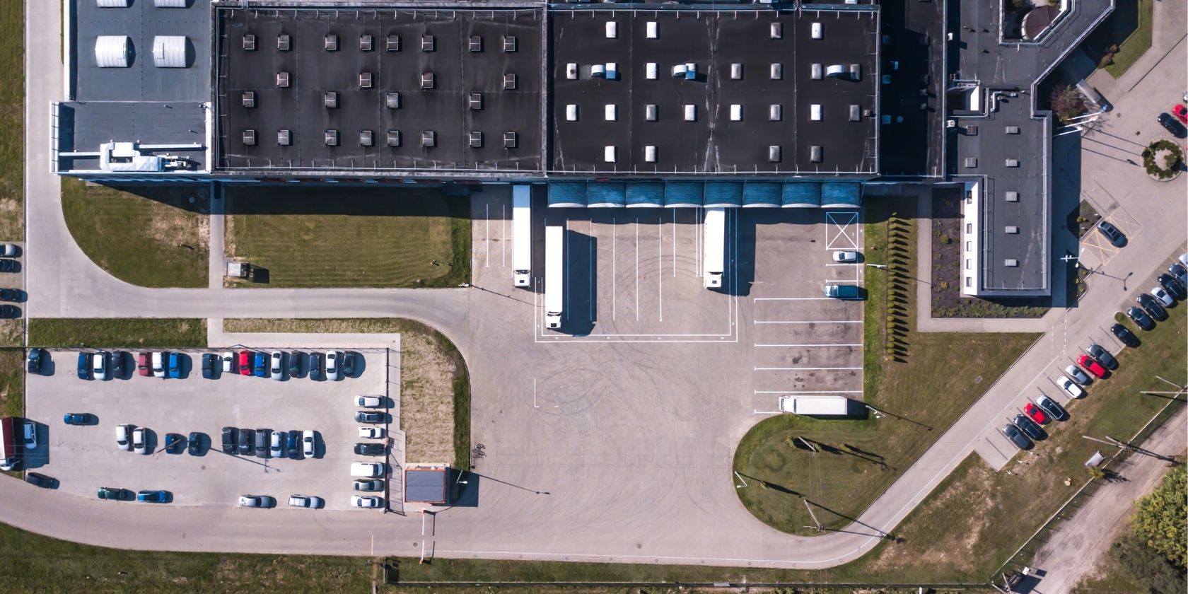 Aerial Shot of Manufacturing, Warehouse, Logistics Facility