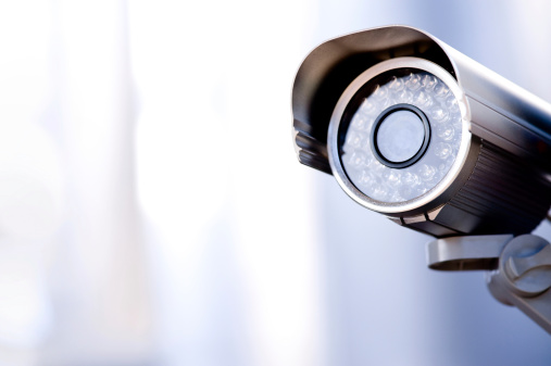 business security camera close up view 