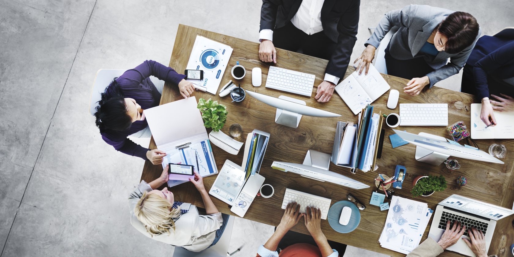 Group of Business People Working in the Office Concept