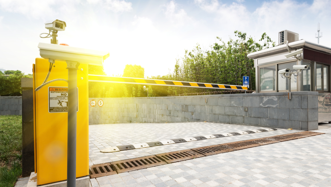 Barrier on the car parking