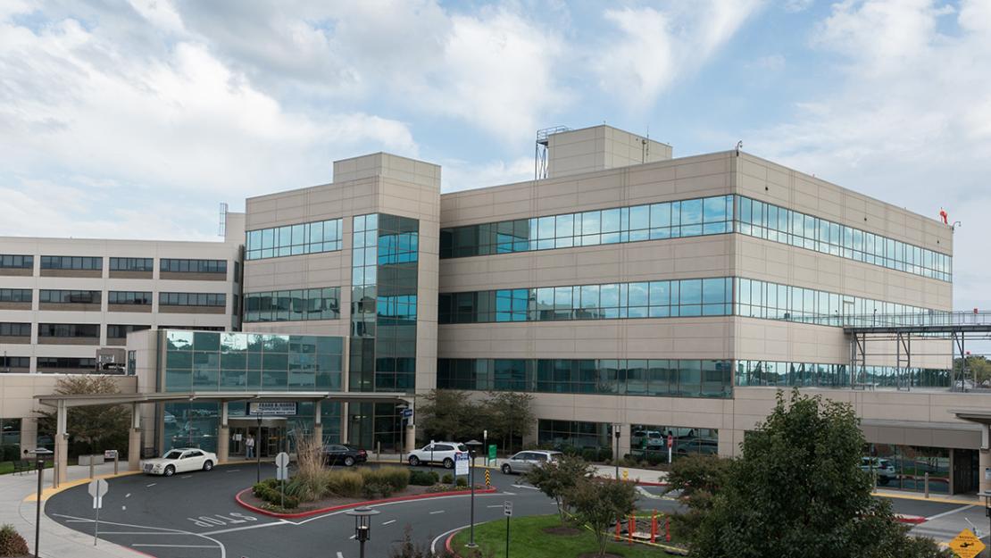 front view of exterior hospital building 