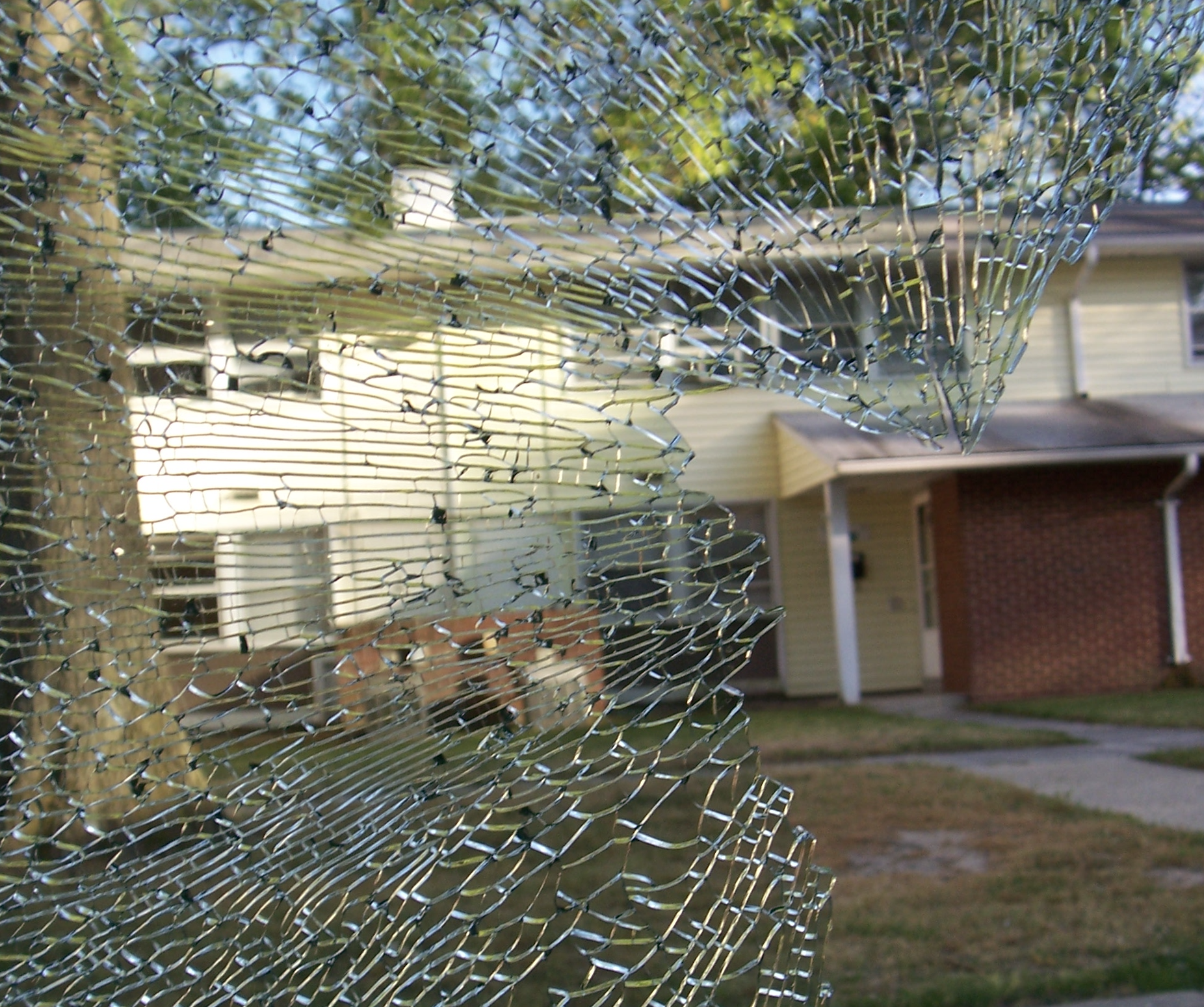 house broken glass