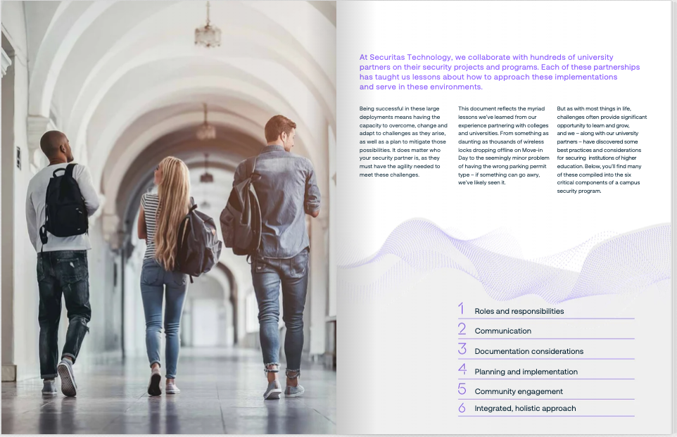 Students Walking on College Campus and Report Table of Contents