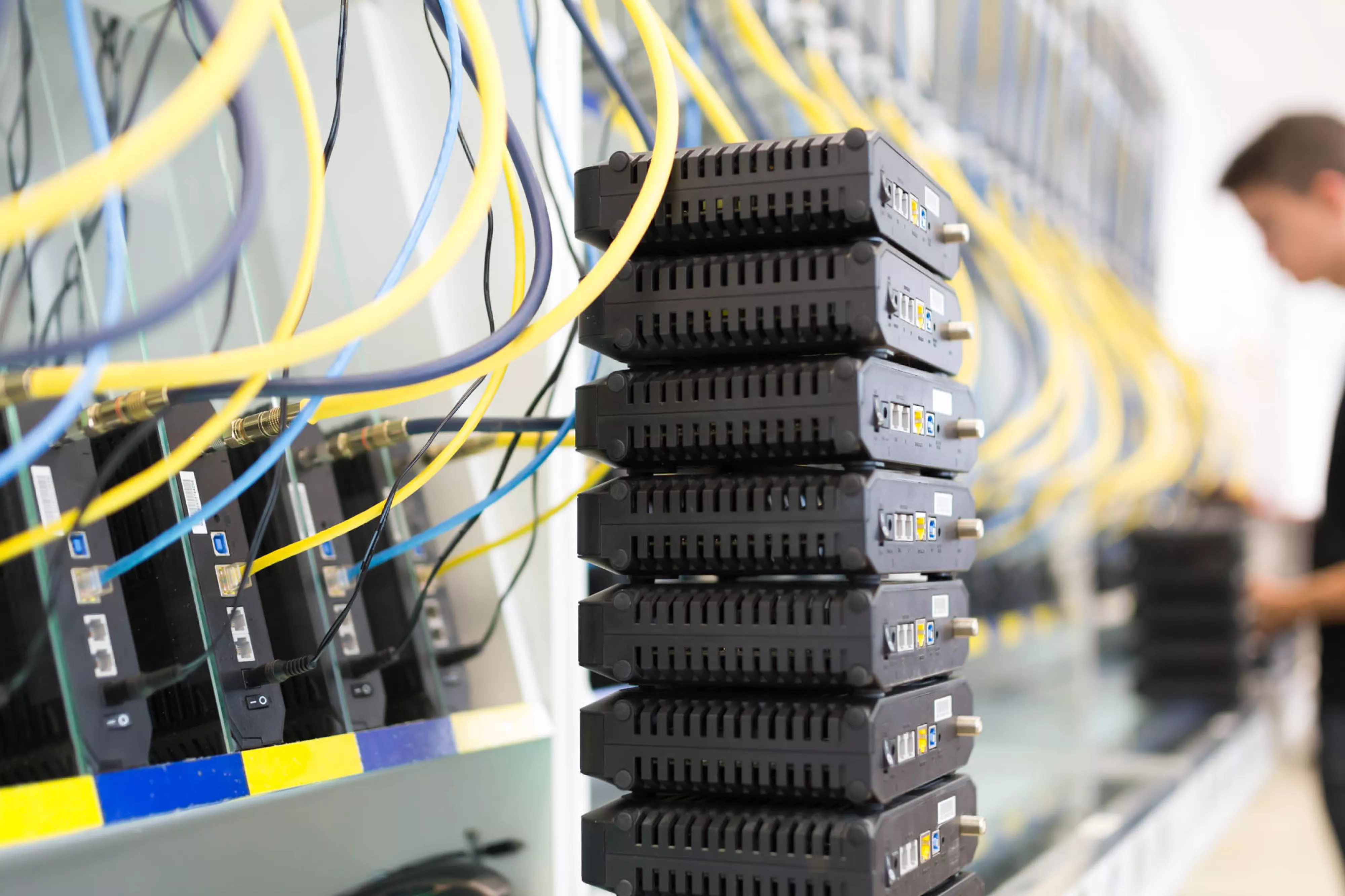 Stack of drives in datacenter