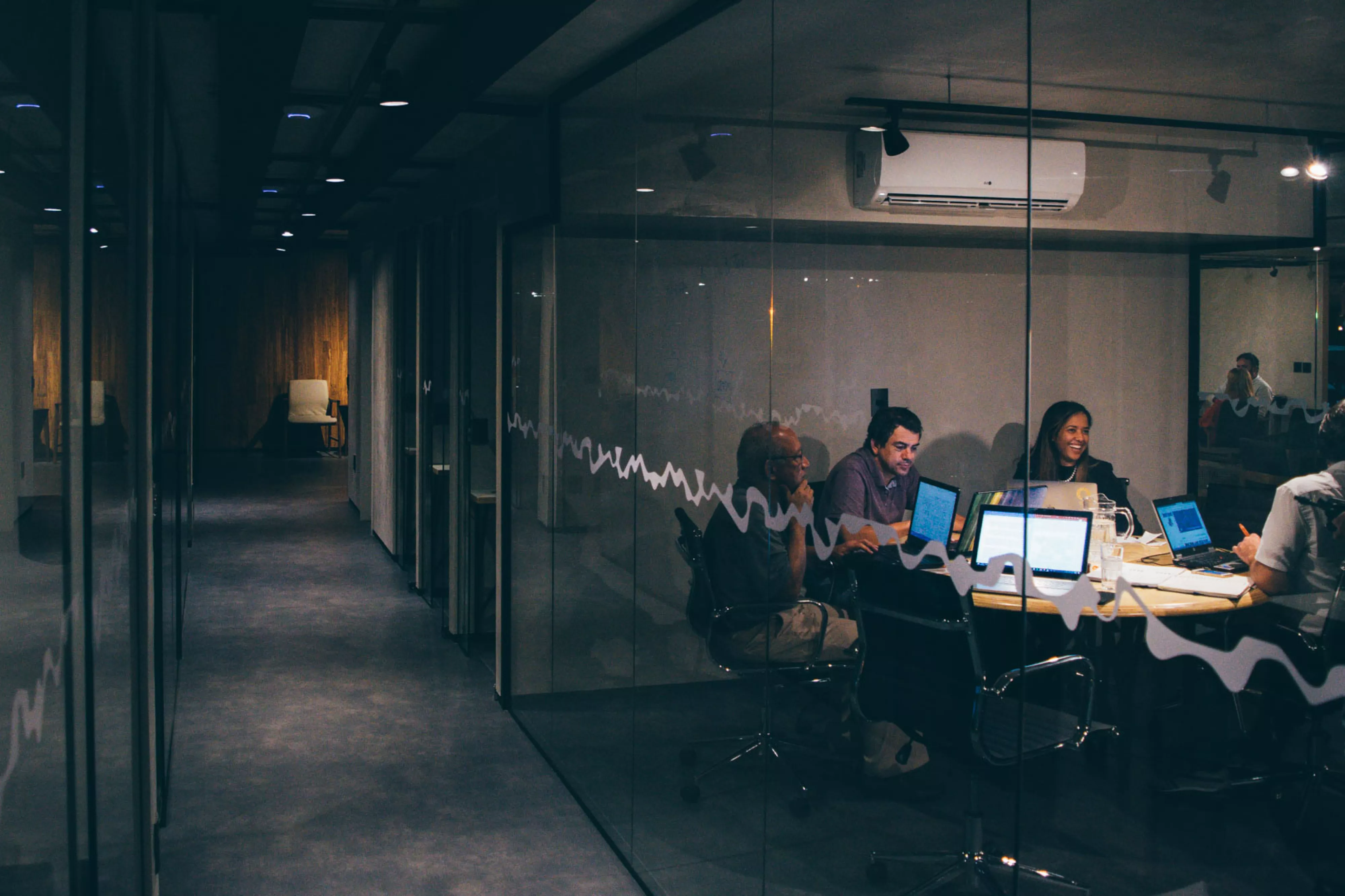 Hallway past meeting room