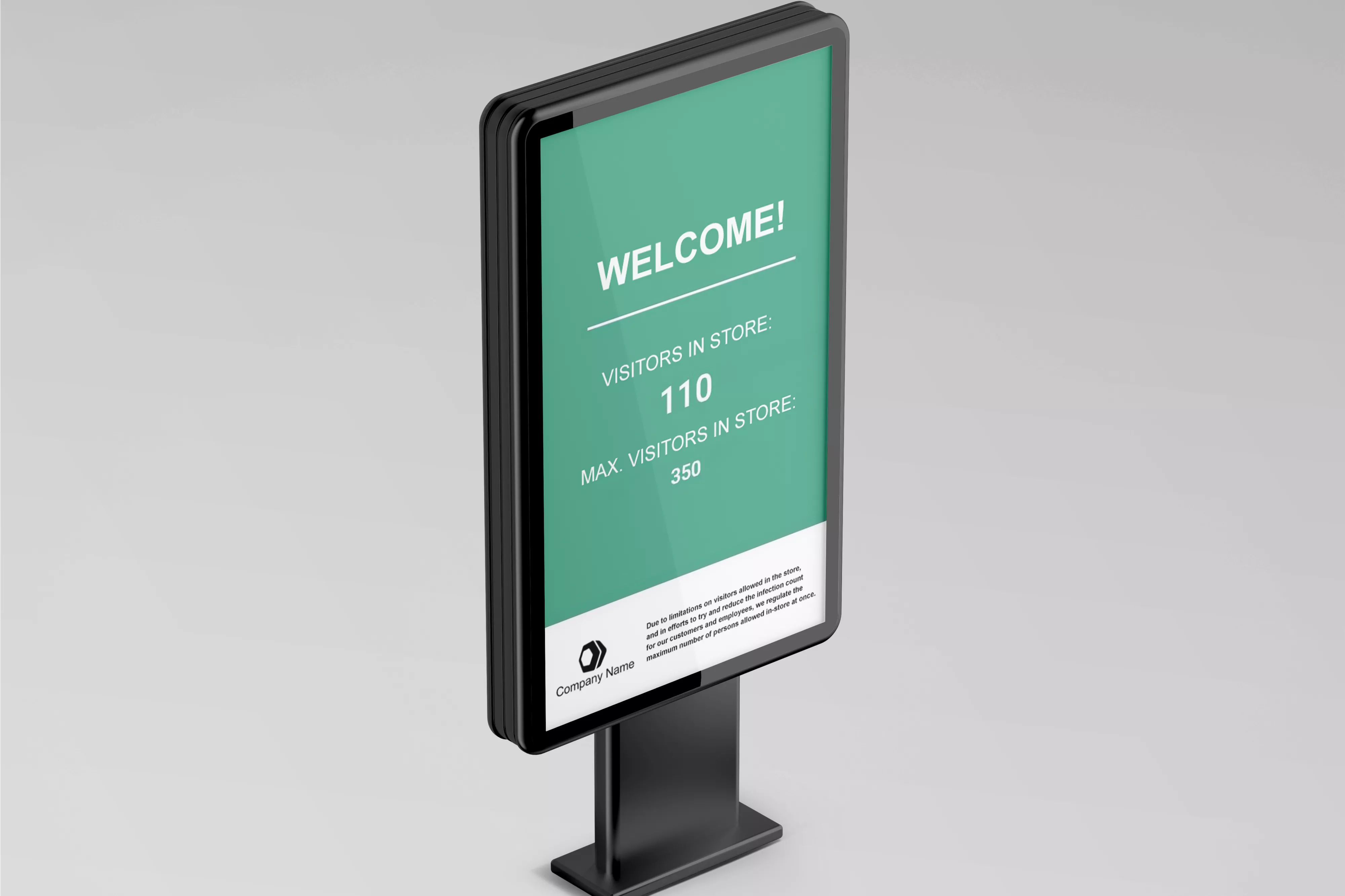 Photo of Floor Stand Example for Site Occupancy Management SOM Solution