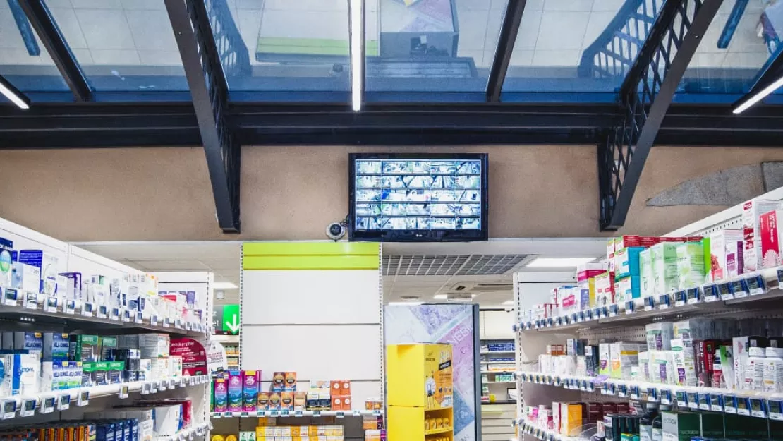 Pharmacy store and security camera