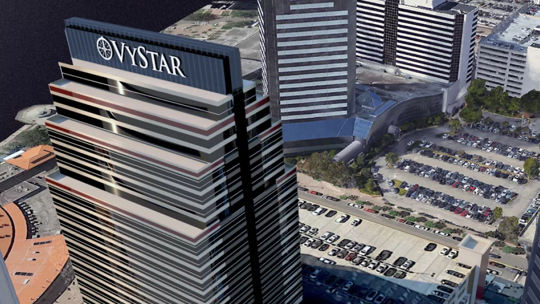 An image of the VyStar Credit Union building