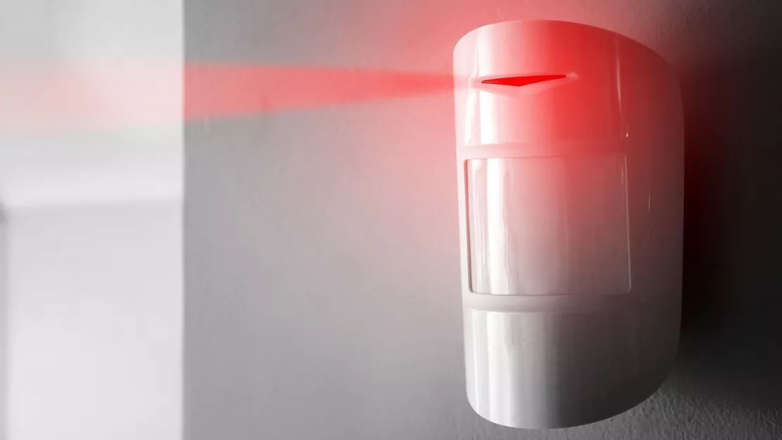 Modern motion sensor in action indoors