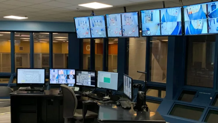 security cameras at a desk