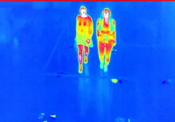 Thermal imaging detection of two people