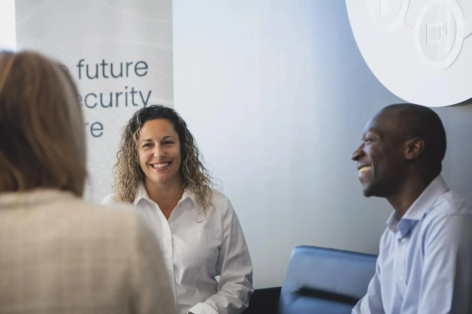 Employees engaging with one another in Elmsford, NY office.