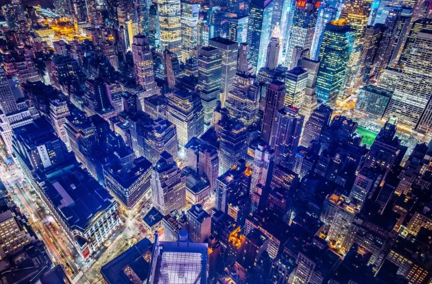 cityscape at night