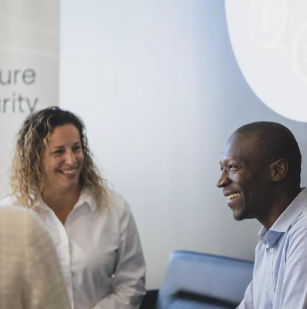 Employees engaging with one another in Elmsford, NY office.