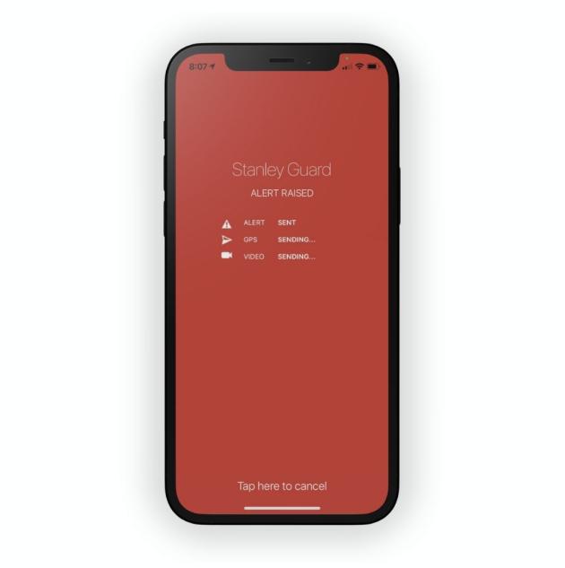 STANLEY Guard iOS Render Alarm Screen