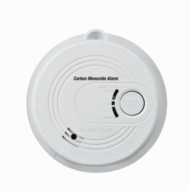 White carbon monoxide alarm.