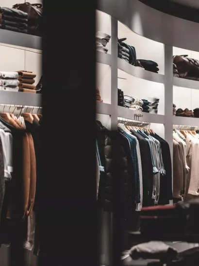 retail store with EAS system providing real-time inventory tracking and theft prevention through security tags