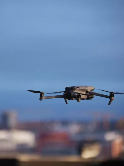 a drone detection system using RF scanners, radar, and aI-powered cameras to identify and track drones in a secure airspace