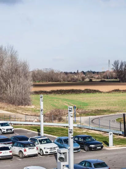 Overview shot of dealership lot