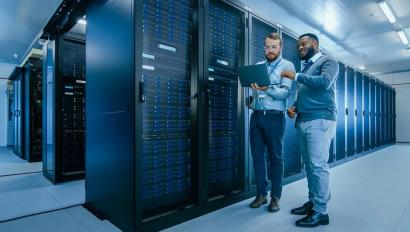 security professionals evaluating data center 