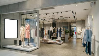 clothing retail store shop using retail security system 