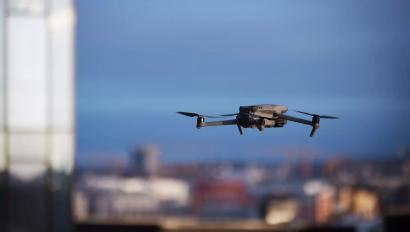 a drone detection system using RF scanners, radar, and aI-powered cameras to identify and track drones in a secure airspace