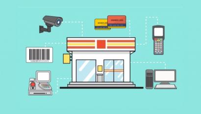 Convenience store security illustration