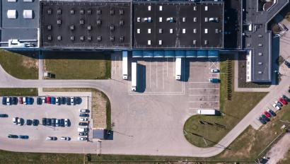 Aerial Shot of Manufacturing, Warehouse, Logistics Facility