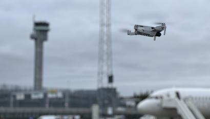 Photo of Drone in action at Gardemon Airport with Interpol and STANLEY Validrone