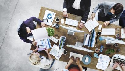 Group of Business People Working in the Office Concept