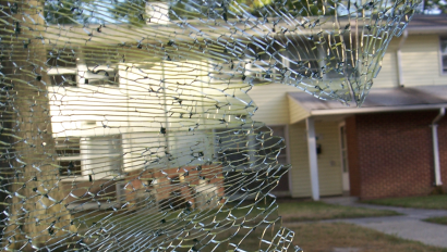 house broken glass